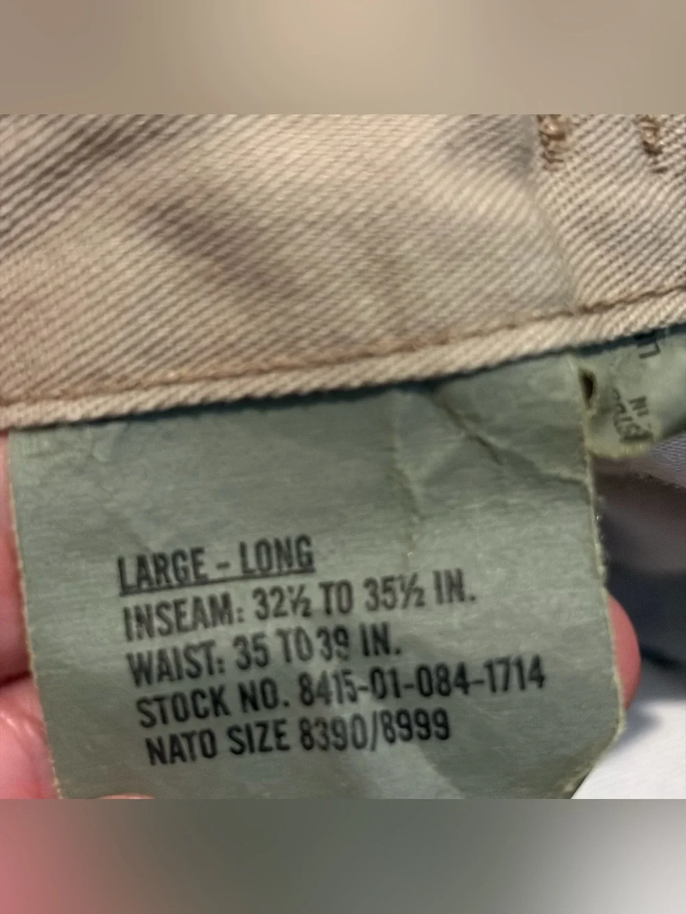Propper Men's Khaki Cargo Combat Pants Tactical Utility Adjustable Size Large